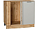 Шкаф нижний угловой Флэт Light Grey In 2S/Дуб Вотан 816*890*478