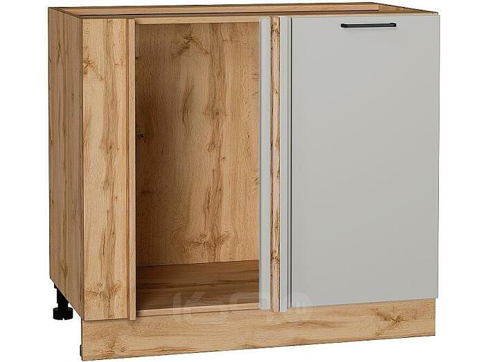 Шкаф нижний угловой Флэт Light Grey In 2S/Дуб Вотан 816*890*478