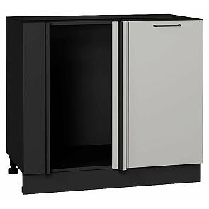 Шкаф нижний угловой Флэт Light Grey In 2S/Graphite 816*890*478