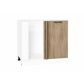 Шкаф нижний угловой Флэт Natural Casella Oak 2S/Белый 816*890*478