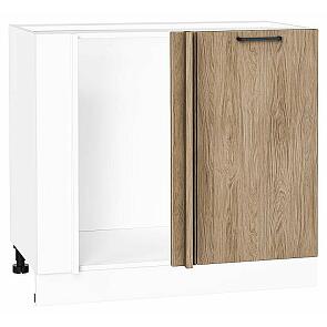 Шкаф нижний угловой Флэт Natural Casella Oak 2S/Белый 816*890*478