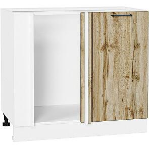 Шкаф нижний угловой Флэт Wotan Oak 2S/Белый 816*890*478