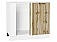 Шкаф нижний угловой Флэт Wotan Oak 2S/Белый 816*890*478