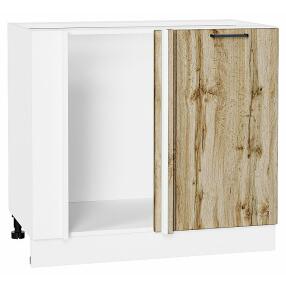 Шкаф нижний угловой Флэт Wotan Oak 2S/Белый 816*890*478