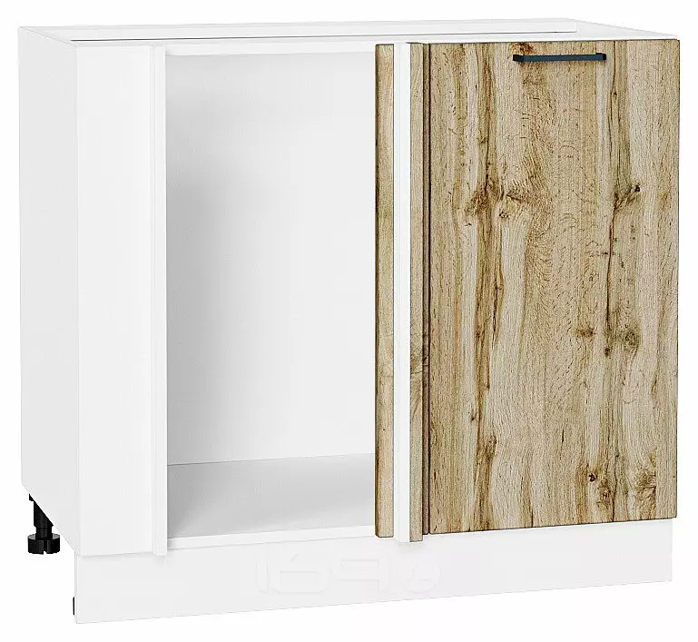 Шкаф нижний угловой Флэт Wotan Oak 2S/Белый 816*890*478
