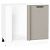 Шкаф нижний угловой Фрейм Clay Silk/Белый 816*890*484