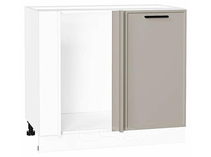 Шкаф нижний угловой Фрейм Clay Silk/Белый 816*890*484