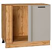 Шкаф нижний угловой Фрейм Clay Silk/Дуб Вотан 816*890*484
