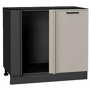 Шкаф нижний угловой Фрейм Clay Silk/Graphite 816*890*484