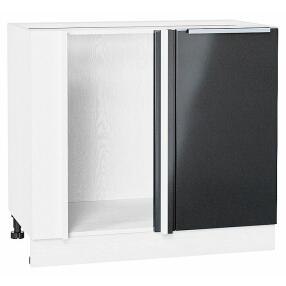 Шкаф нижний угловой Фьюжн Anthracite Белый 816*890*480