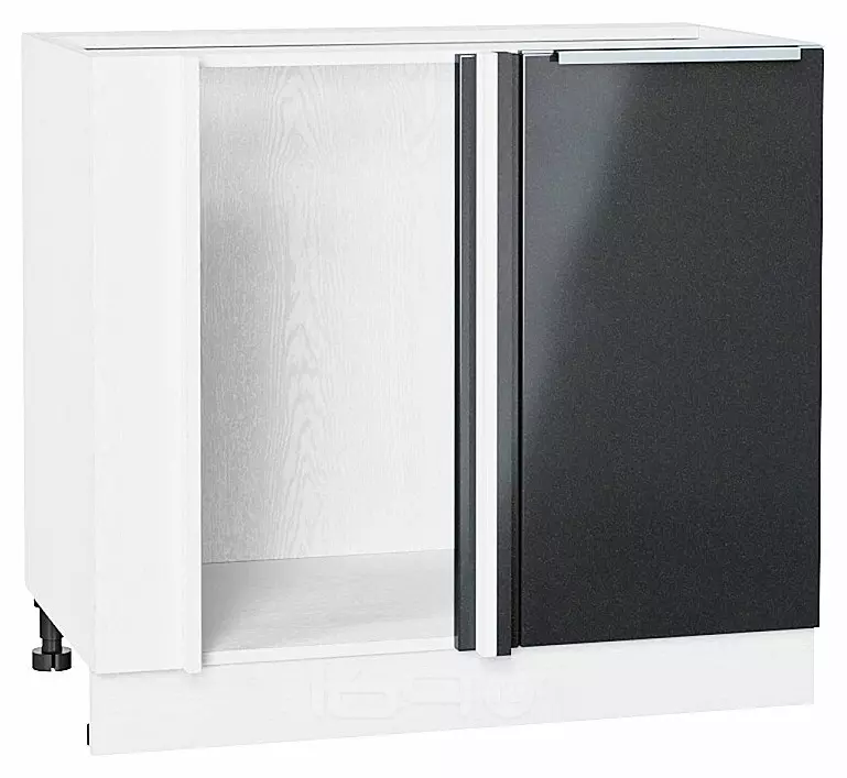 Шкаф нижний угловой Фьюжн Anthracite Белый 816*890*480