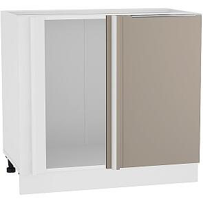 Шкаф нижний угловой Фьюжн НУ 990М Cappuccino-Белый