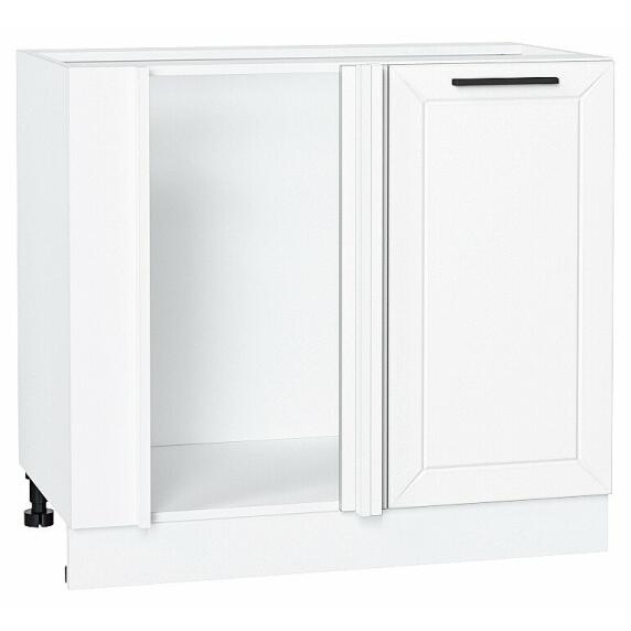 Шкаф нижний угловой Глетчер Айленд Силк Белый 816*890*478