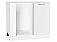 Шкаф нижний угловой Квадро Белый/Белый 816*890*481