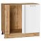 Шкаф нижний угловой Квадро Белый/Дуб Вотан 816*890*481