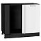Шкаф нижний угловой Квадро Белый/Graphite 816*890*481