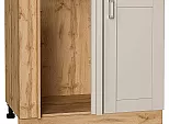 Шкаф нижний угловой Лофт Cream Silk/Дуб Вотан 816*890*480