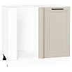 Шкаф нижний угловой Нео Cream Silk/Белый 816*890*480