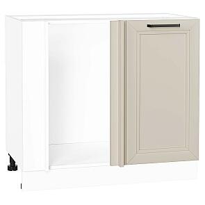 Шкаф нижний угловой Нео Cream Silk/Белый 816*890*480