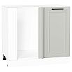 Шкаф нижний угловой Нео Grey Silk/Белый 816*890*480