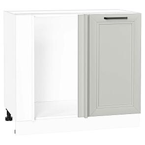 Шкаф нижний угловой Нео Grey Silk/Белый 816*890*480