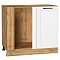 Шкаф нижний угловой Нео White Silk/Дуб Вотан 816*890*480