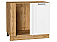 Шкаф нижний угловой Нео White Silk/Дуб Вотан 816*890*480