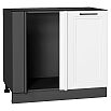 Шкаф нижний угловой Нео White Silk/Graphite 816*890*480