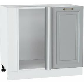 Шкаф нижний угловой Ницца Графит/Белый 816*890*478