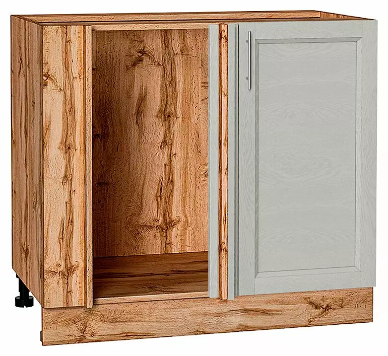 Шкаф нижний угловой Сканди Cappuccino Softwood Дуб Вотан 816*890*480