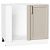 Шкаф нижний угловой Сканди Cream Silkwood/Белый 816*890*480