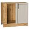 Шкаф нижний угловой Сканди Cream Silkwood/Дуб Вотан 816*890*480
