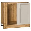 Шкаф нижний угловой Сканди Cream Silkwood/Дуб Вотан 816*890*480