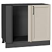 Шкаф нижний угловой Сканди Cream Silkwood/Graphite 816*890*480
