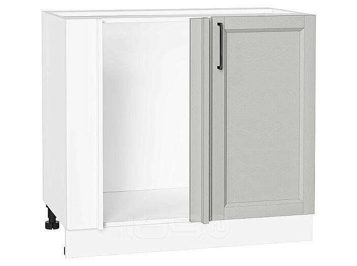 Шкаф нижний угловой Сканди Grey Silkwood/Белый 816*890*480