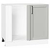 Шкаф нижний угловой Сканди Grey Silkwood/Белый 816*890*480