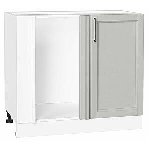 Шкаф нижний угловой Сканди Grey Silkwood/Белый 816*890*480