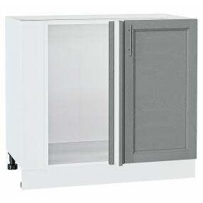 Шкаф нижний угловой Сканди Grey Softwood Белый 816*890*480