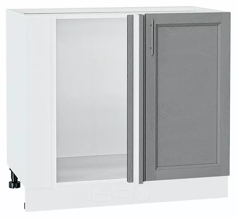Шкаф нижний угловой Сканди Grey Softwood Белый 816*890*480