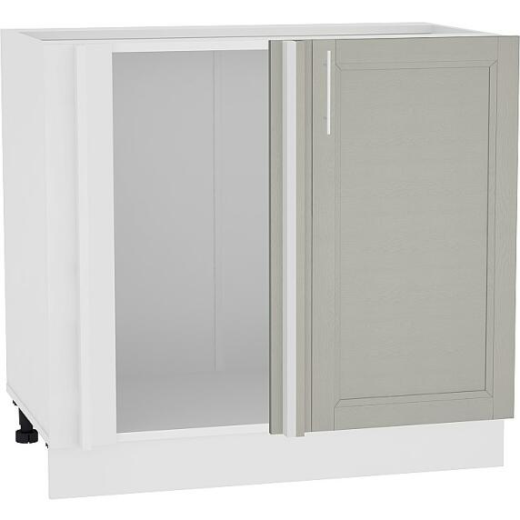 Шкаф нижний угловой Сканди НУ 990М Grey Softwood-Белый