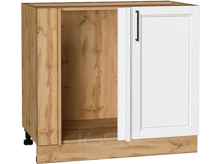 Шкаф нижний угловой Сканди White Silkwood/Дуб Вотан 816*890*480