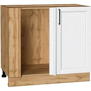 Шкаф нижний угловой Сканди White Silkwood/Дуб Вотан 816*890*480