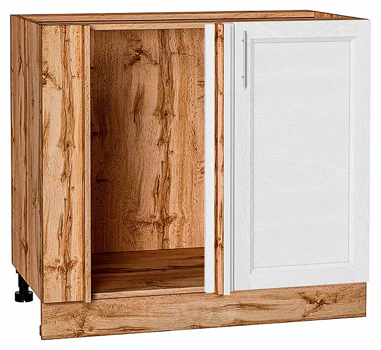 Шкаф нижний угловой Сканди White Softwood Дуб Вотан 816*890*480