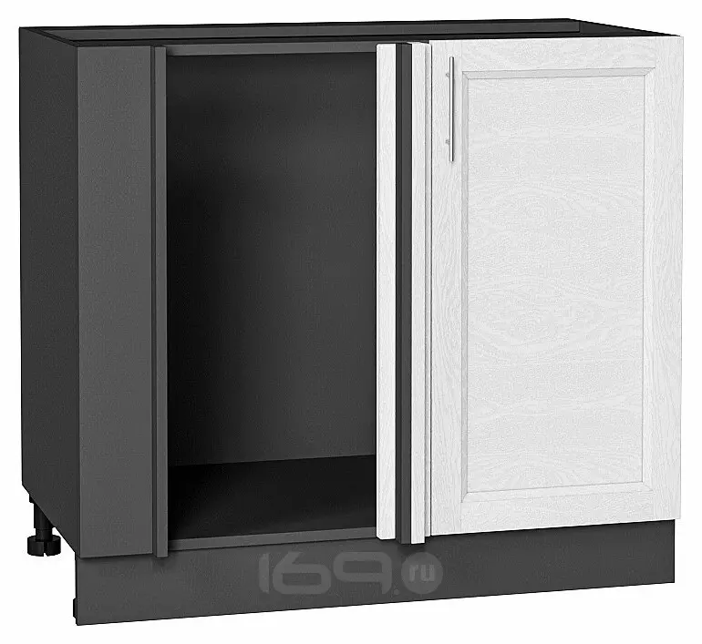 Шкаф нижний угловой Сканди White Softwood Graphite