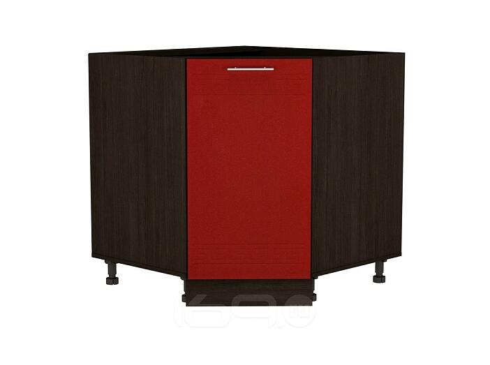 Шкаф нижний угловой (трапеция) Греция НУ 890 Гранатовый металлик-Венге