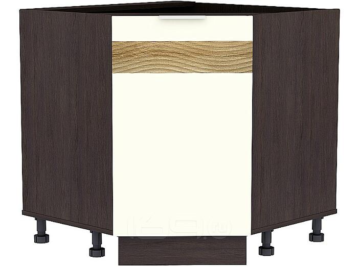 Шкаф нижний угловой (трапеция) Терра DL НУ 890 Ваниль Софт-Венге