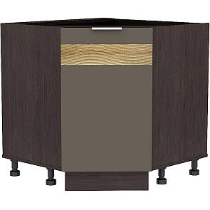 Шкаф нижний угловой (трапеция) Терра DR НУ 890 Смоки Софт-Венге