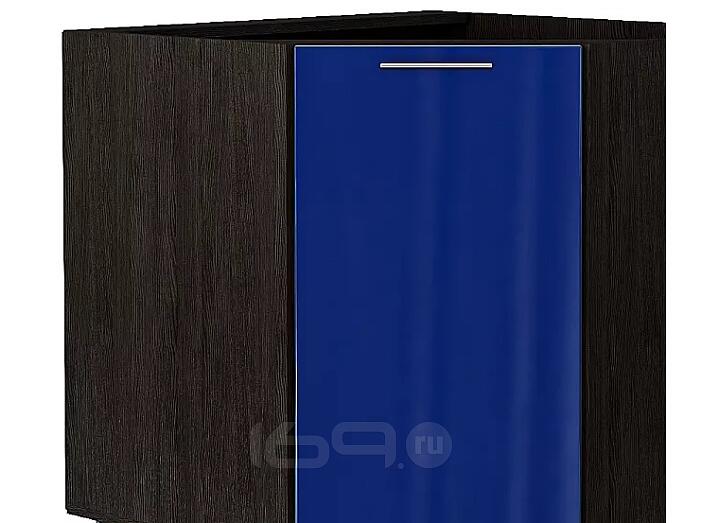 Шкаф нижний угловой (трапеция) Валерия-М НУ 890 Синий-Венге