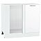 Шкаф нижний угловой Валерия-М Белый металлик Белый 816*890*478