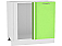 Шкаф нижний угловой Валерия-М НУ 990М Салатовый глянец-Белый